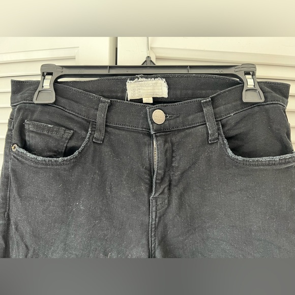 Current Elliot Mid Rise Skinny Jeans w/ Ripped Knees - Picture 2 of 5